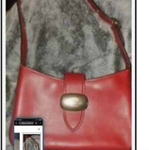 Coach Eliza Red Leather Shoulder Purse